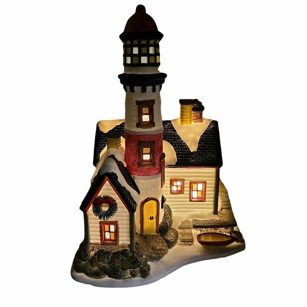 St Nicholas Square Lighthouse Village 1997 Vintage Lights Detailed Original Box